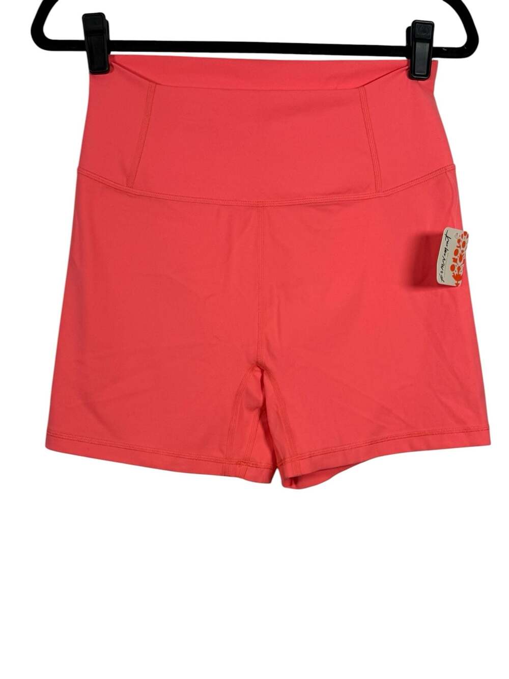Free People Movement High Rise Shorts Neon Coral Size L - Picture 2 of 7